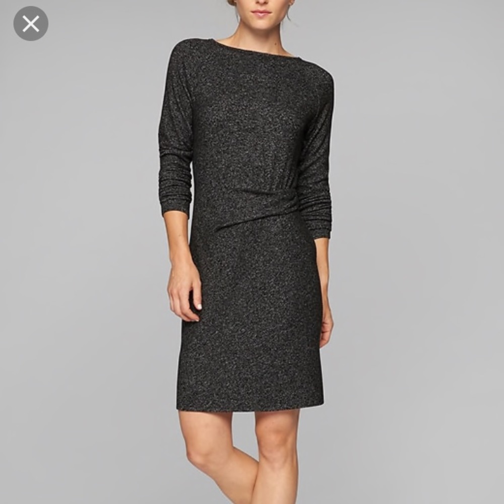 Athleta Solitude heathered gray dress medium